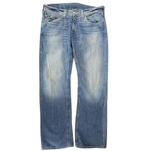 EUC True Religion Men's Y2K "Billy" Light Blue Bootcut Jeans - Size 36
